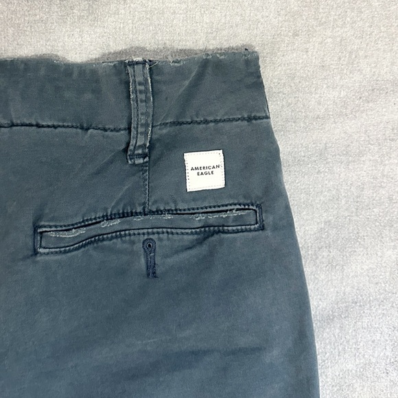American Eagle Slightly Distressed Slate Blue Khaki Chino Pants in 28x32 - Picture 3 of 6